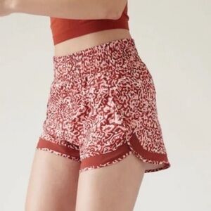 ATHLETA Mesh Racer Run High Rise 3" Shorts New With Tags
